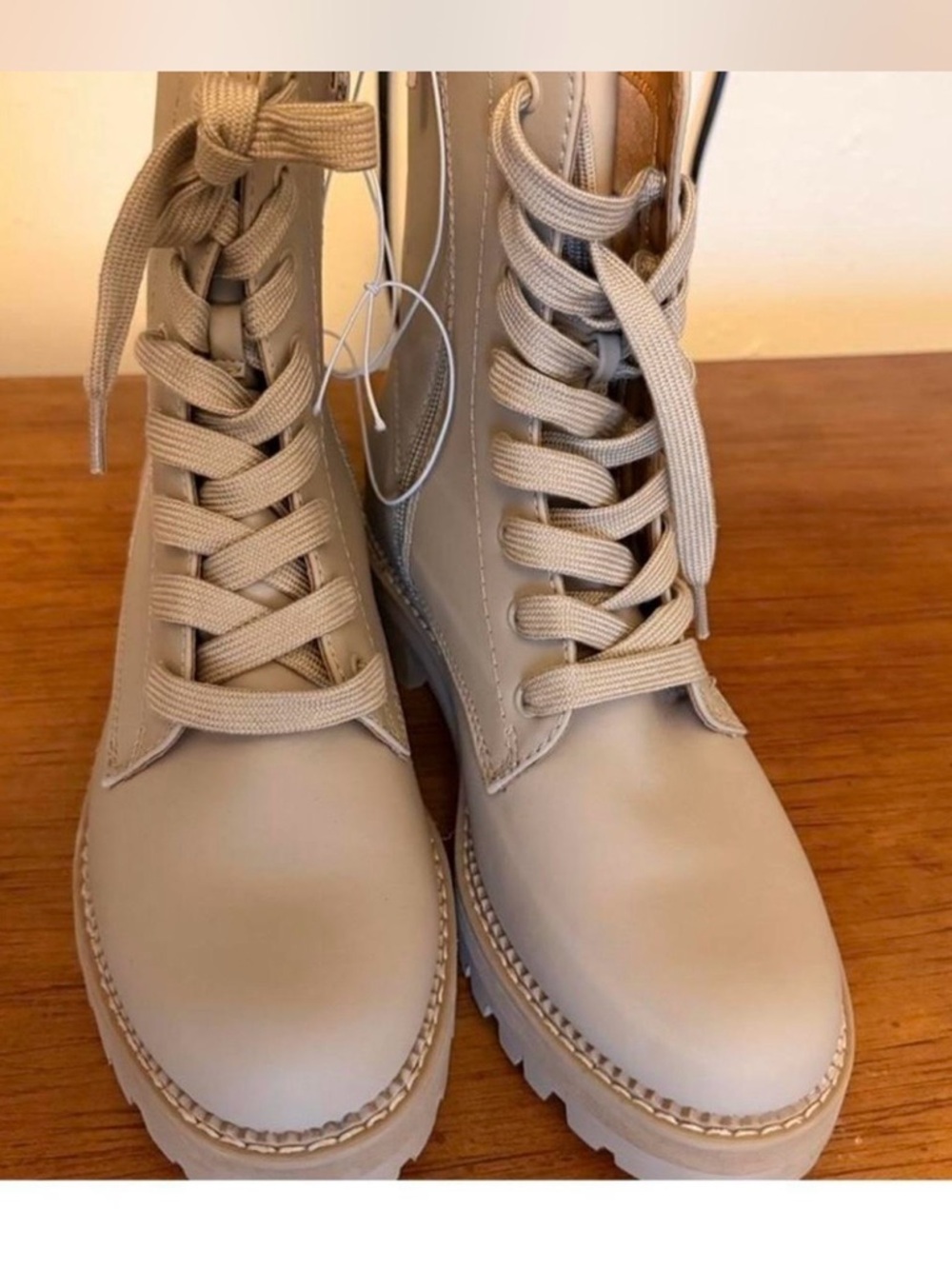 a new day Beige Lace-Up Combat Boots - Picture 2 of 4